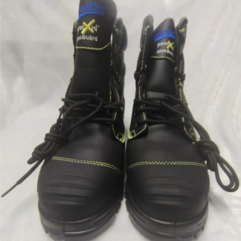 Blundstone 994 Mens 11.5 Black Leather Safety‎ Steel Toe Metguard Work Boots NEW